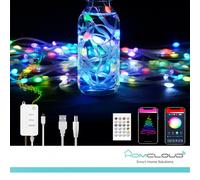 Luci decorative smart - smart strings corda in pvc di luci decorative smart rgb-ic outdoor wi-fi + bluetooth 10m ip65