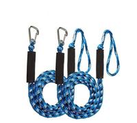 Corda marina, Corda elastica da 4-5 piedi, 1,52 m, for ormeggio, cinghia 16 mm, gancio in acciaio, 2200 libbre, for kayak e barche(2pcs 16mm 1.22m Blu)