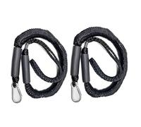 Corda marina, Corda elastica da 4-5 piedi, 1,52 m, for ormeggio, cinghia 16 mm, gancio in acciaio, 2200 libbre, for kayak e barche(2pcs 16mm 1.22m Bla)