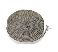Corda nera in fibra di vetro per stufa, 10 mm di larghezza x 3 mm di spessore, 2 m di lunghezza, resistente al calore, guarnizione di ricambio per porta del camino, vetro e bruciatore a legna (10 mm)