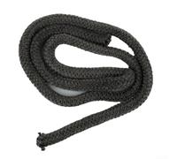 Corda nera in fibra di vetro per stufe a legna e camini, resistente alle alte temperature, diametro 18 mm, 20 mm, lunghezza 2 m (20 mm)