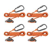 Corda Parac0rd - Cricchetto Riflettente Con Carabiner | 4 Pezzi In Lega Di Alluminio Cravatta Per Nodi | Strumenti Di Configurazione Tende In Campeggio | Kit Di Per Escursioni