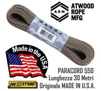 Corda PARACORD 550 AtWood Rope MFG 30 Metri 250 Kg Original Made in USA Hyena