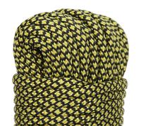 Corda paracord 550, gialla, 20 m, standard militare, resistente, ideale per lavori creativi, sopravvivenza all'aperto e situazioni di emerge