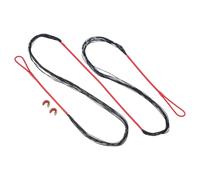 Corda per Arco Ricambio, 12 Filamenti con Punto Nock per AMO 64", Rosso-Nero