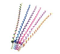 Corda per capelli colorata per trecce | Multi Rainbow treccia capelli intrecciati colorati in silicone, per danza, motivo floreale