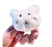 Corda per capelli con animali morbidi elastici farciti orso per capelli cravatte per capelli peluche orso clip per capelli elastici per coda di cavallo supporto elastico per coda di cavallo titolari