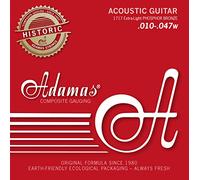 Corda per chitarra acustica Adamas, riedizione storica in bronzo fosforoso, con estremità a pallina in ottone massiccio Extra Light .010-.047