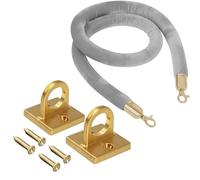 Corda per coda da parete con kit di 2 ganci VIP Stanchion Cord per il controllo della folla, perfetta per tappeti rossi cinesi, sicurezza eventi e linee di attesa.