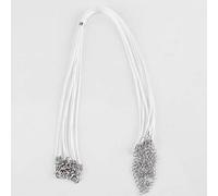 Corda per Collana in Cotone Cerato da 10 Pezzi, Corda per Collana in Cera con Chiusura, Cordone per Collana in Corda di Cera per La Creazione di Gioielli Fai da Te(Bianca)