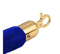 Corda per controllo folla in velluto spesso, 2,7 m, blu, per la gestione delle code di eventi, ideale per spettacoli automobilistici, grandi aperture, ospedali, sicurezza bancaria