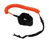 Corda per i piedi da surf in TPU elastico regolabile da 7 mm e 10 piedi, cinturino per la gamba della tavola da surf con hardware in acciaio inox, guinzaglio morbido con polsiera p (Arancia)