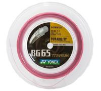 Corda per il badminton Yonex BG 65 Titanium (200 m) - pink - Rosa (0.70 mm)