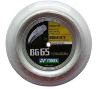 Corda per il badminton Yonex BG 65 Titanium (200 m) - white - Bianco (0.70 mm)
