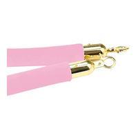 Corda per il controllo della folla, 2,5 m, in velluto rosa, per eventi, hotel, teatro, tappeto rosso, matrimoni, corde resistenti per pali industriali.