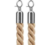 Corda per Il Controllo della Folla Attorcigliata, Corda per Montanti VIP Restaut New Queue Divider, per Biglietterie per Mostre di Nozze, Silver Hooks, 1.2m/4ft/47in