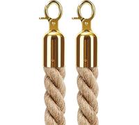 Corda per Il Controllo della Folla Attorcigliata, Corda per Montanti VIP Restaut New Queue Divider, per Biglietterie per Mostre di Nozze, Gold Hooks, 1.2m/4ft/47in