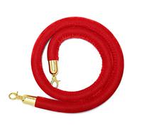Corda per Il Controllo della Folla Resistente con paletti Barriera in Velluto Rosso per Eventi sul Tappeto Rosso e Cinema 2 m (6,5 Piedi) Gestione sicura ed Elegante delle Code