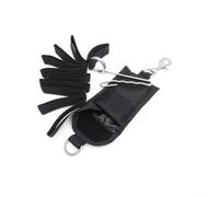 Corda per immersioni subacquee da 200 cm, con decorazione per gancio Garvin e anello a D girevole per uso in immersioni tecniche di decompressione