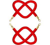 Corda Per Pali Vip In Velluto Da 2/3/4/5 Piedi Di Lunghezza, Barriere Per Code Di Controllo Della Folla In Ospedale, Banche, Con Ganci Per Sale Concerti, Spettacoli Automobilisti, Red, 1m/39inch/3.3ft