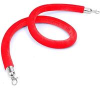 Corda per palo, corda per barriera in velluto per coda, corde sospese con chiusure argentate, corda per barriera per il controllo della folla per grandi aperture - rosso || 1,0 m (rosso, 0,9 m)