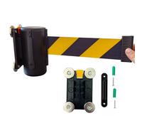 Corda per parapetto, Barriera magnetica retrattile a parete con cintura gialla e nera da(2M/6.5FT)