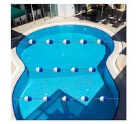 Corda per piscina pre-assemblata da 14,6 m in polietilene resistente, ideale per aree profonde e poco profonde, migliora la sicurezza e l'organizzazione della piscina