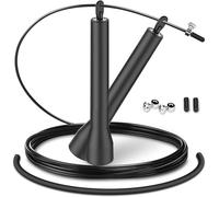 Corda per Saltare 3m in acciaio verniciato e PVC Regolabile nero