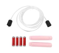 Corda per saltare a LED, luminosa, RGB, con impugnatura ergonomica, flessibile e morbida, per bambini e adulti, fitness, palestra, allenamento, materiale ABS, 2 maniglie, 4 (Rosa)