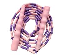 Corda per Saltare Attrezzatura Sportiva For Saltare La Corda For Con Lunghezza Regolabile Della In Bambù Perline Morbide per Cross Training(Pink)