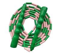 Corda per Saltare Attrezzatura Sportiva For Saltare La Corda For Con Lunghezza Regolabile Della In Bambù Perline Morbide per Cross Training(Grün)