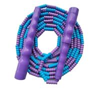 Corda per Saltare Attrezzatura Sportiva For Saltare La Corda For Con Lunghezza Regolabile Della In Bambù Perline Morbide per Cross Training(Purple)