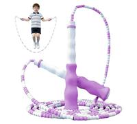 Corda per saltare con perline morbide, lunghezza regolabile, non si aggroviglia, corda per saltare segmentata per bambini, adulti, donne, uomini, ideale per fitness, perdita di peso e mantenimento