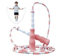 Corda per saltare con perline morbide, lunghezza regolabile, non si aggroviglia, corda per saltare segmentata per bambini, adulti, donne, uomini, ideale per fitness, perdita di peso e mantenimento