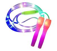 Corda per saltare - Corda luminosa a LED, corde per saltare regolabili che brillano al buio | Corde per saltare da allenamento luminose colorate | Attrezzature per l'allenamento multicolore assorb