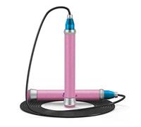 Corda per Saltare Corda Per Saltare Ad Alta Velocità Corde Per Cuscinetti Regolabili Per Manico In Alluminio Salta Allenamento Fitness Salto Con Fune Metallica per Cross Training(Pink)