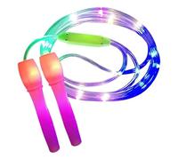 Corda per saltare da donna | Corda per saltare con luce LED ricaricabile | Lunghezza regolabile, Attrezzatura per esercizi antiscivolo, sportivi per bambini, adulti, interni, esterni,