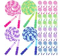 Corda per saltare per bambini, confezione da 36 corde per saltare morbide con perline, regolabili, per 4, 5, 6, 7, 8, 10, 12, per mantenersi in forma, allenamento per esercizi sottili a casa, scuola