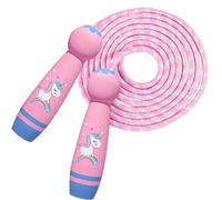Corda per saltare per bambini, regolabile per bambini, 2,6 m, corda per saltare regolabile con manico in legno, corde per saltare, bambini con manico in legno dei cartoni animati