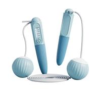 Corda per saltare pesata, corda da fitness wireless da 100 g, per esercizi da 6,3 cm, manici in ABS e TPE con filo di acciaio PVC, lunga corda per saltare durevole per l'allenamento