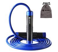 Corda per Saltare Ponderata 1Lb,Manico in Alluminio e Corda da 9 mm di Spessore, Vite di Ricambio, Cuscinetti a Sfera per Fitness, Crossfit, Boxe, MMA