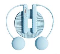 Corda per saltare ponderata con contatore intelligente per conteggio dei salti a intervalli anni '60 e maniglie antiscivolo, corda fitness 2 in 1 per cardio (C-blu)