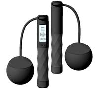Corda per saltare portatile, antiscivolo, corda per saltare per fitness indoor, contatore digitale intelligente con manici, lunghezza regolabile e rotazione regolare, allenamento a casa per
