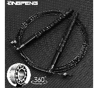 Corda per saltare professionale per sport, fitness e perdita di peso, progettata per le lezioni di educazione fisica degli studenti e gli esami di ammissione all'università Red,blu,nero,argentoLega di