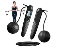 Corda per saltare senza fili, corda per saltare senza fili, con display LCD, regolabile, sportivi ponderati per bambini e adulti