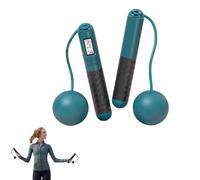 Corda per saltare sport, corda per saltare senza fili con contatore calorie e timer, display LCD, maniglie antiscivolo per adulti, bambini (verde inchiostro)