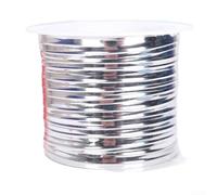 Corda per sigillare sacchetti di pane dorata, 4 mm x 15 m, colore: argento | Finitura dorata, larghezza 4 mm, lunghezza 15 m, anima in metallo PET, sigilla saldamente i sacchetti del pane