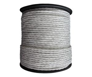 Corda per Staccionata Basic Bianco 500 M 6 Niro Filo di Recinto Pascolo Litze