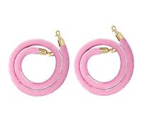Corda per stanchion, 2 corde in velluto per coda di montanti, corda barriera per il controllo della folla con ganci a scatto dorati, per pali e divisori, per hotel, teatro, rosso, 60 cm (rosa, 150 cm)