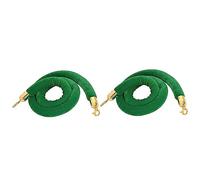 Corda per stanchion, 2 pezzi, corda in velluto per coda di montante, corda barriera per controllo della folla con ganci dorati per pali stand divisore coda di hotel teatro rosso ||60 cm (verde, 60 cm)